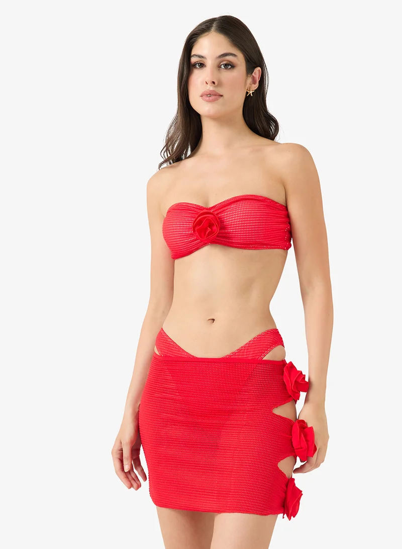 Ginger  3PC Floral Bikini Set with Skirt for Women | Best Price UAE